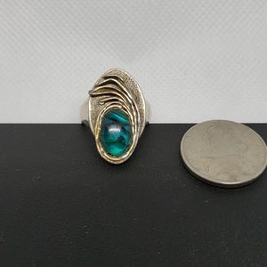 Evil eye sterling ring